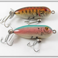 Vintage Heddon G Finish Tiny Torpedo Lure Pair 