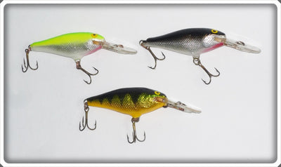Sportfisher Mister Twister Lot Of Three: Yellow, Black, & Perch