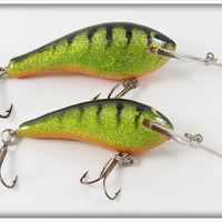 Strike King Green Glitter Diving Crankbait Lure Pair