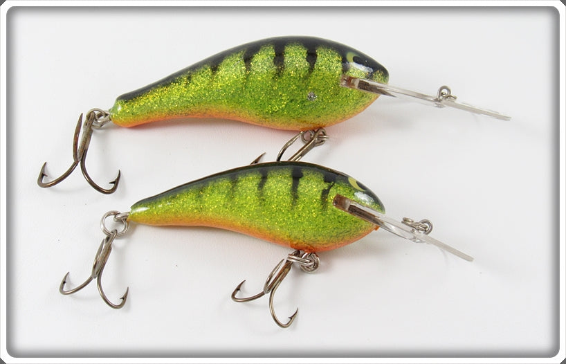 Strike King Green Glitter Diving Crankbait Lure Pair