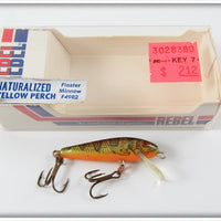 Vintage Rebel Naturalized Yellow Perch Floater Minnow In Box 