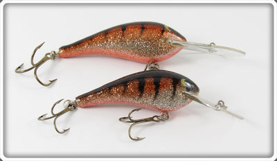 Strike King Orange Glitter Diving Crankbait Lure Pair
