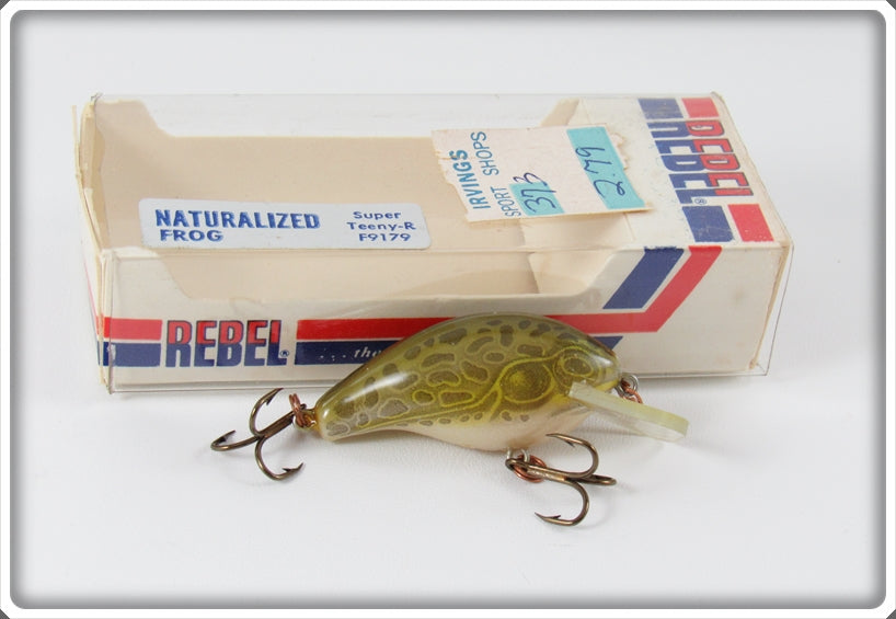 Vintage Rebel Naturalized Frog Super Teeny R Lure In Box