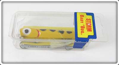 Vintage Storm Yellow Frog White Belly Baby Bug Lure In Box 