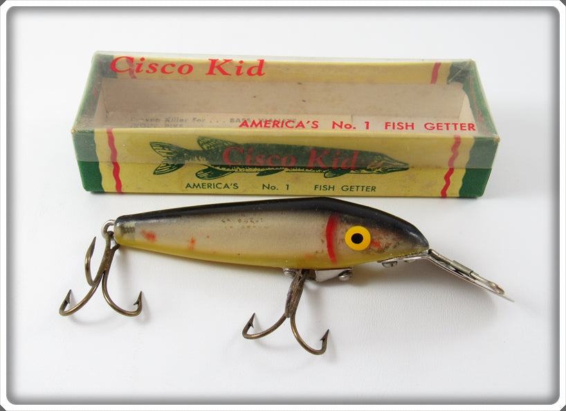 Vintage Cisco Kid Black & Silver Model 200 Lure In Box For Sale