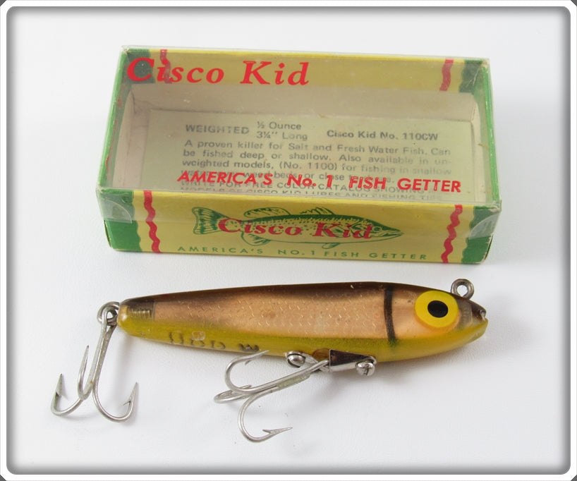 Vintage Cisco Kid Brown & Gold Model 1100 W Lure In Box