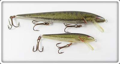 Vintage Rebel Naturalized Bass Minnow Lure Pair