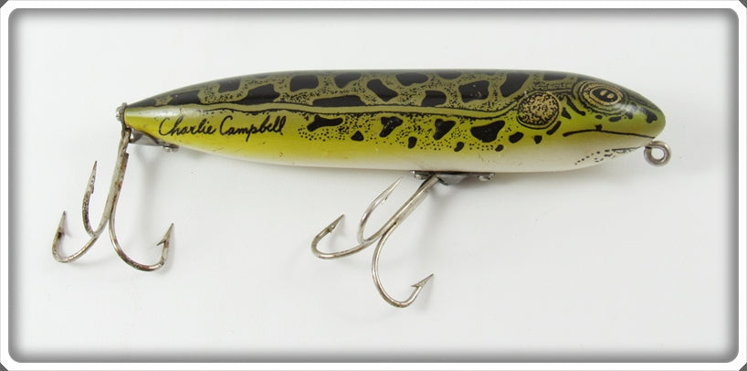 Vintage Heddon Charlie Campbell Natural Frog Zara Spook Lure