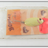 Vintage Bomber Yellow & Silver Slab Spoon Lure In Package