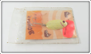 Vintage Bomber Yellow & Silver Slab Spoon Lure In Package