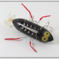 Vintage Mueller Perry Black & White Crazy Legs Lure