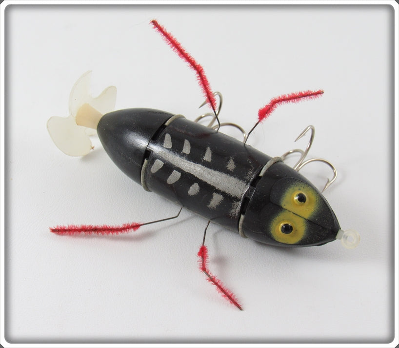 Vintage Mueller Perry Black & White Crazy Legs Lure