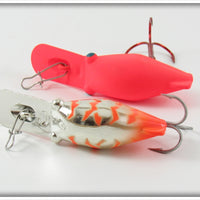 Luhr Jensen Chrome & Flo Red Hot Shot Pair