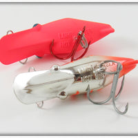 Luhr Jensen Chrome & Flo Red Hot Shot Pair