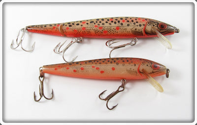 Vintage Rebel Naturalized Trout Minnow Lure Pair 
