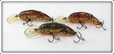 Rebel Large Crawdad Lot Of Three Lures 