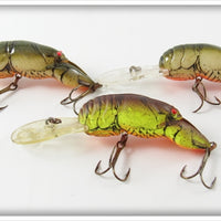 Rebel Brown & Yellow Crawdad Lot Of Three