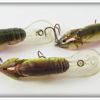 Rebel Brown & Yellow Crawdad Lot Of Three