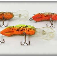 Rebel Brown & Yellow Crawdad Lot Of Three