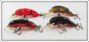 Vintage Rebel Crawdad Lot Of Four Lures