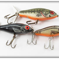 Vintage Bomber Smilin' Minnow Lot Of Three Lures