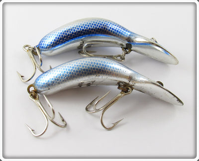 Heddon Blue Shiner Chrome Tadpolly Pair
