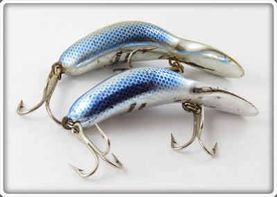Heddon Blue Shiner Chrome Tadpolly Pair