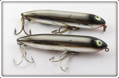 Heddon Chrome & Black Scale Original Zara Spook Pair