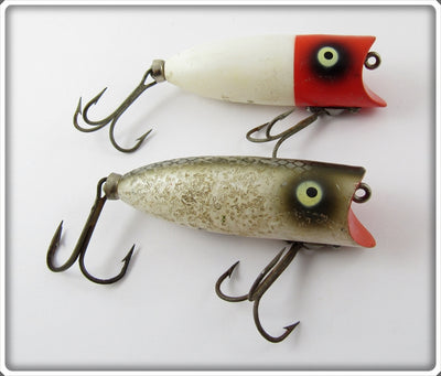 Heddon Baby Lucky 13 Pair: Silver Flitter & Red Head White