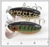 Fred Arbogast Perch & Black Coachdog Jitterbug Pair