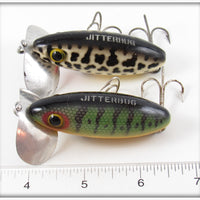 Fred Arbogast Perch & Black Coachdog Jitterbug Pair
