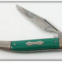 Colonial Prov. USA Green Folding Fish Knife