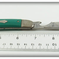 Colonial Prov. USA Green Folding Fish Knife