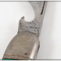 Colonial Prov. USA Green Folding Fish Knife