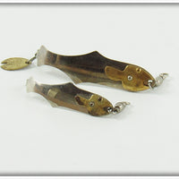 Pflueger Nickel Gold Head Fly Rod Pippin Wobbler Lure Pair 