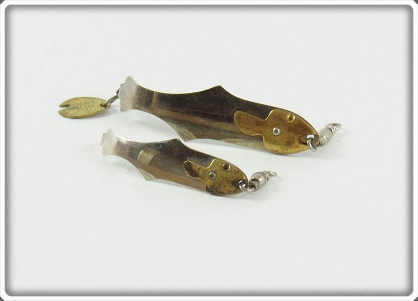 Pflueger Nickel Gold Head Fly Rod Pippin Wobbler Lure Pair 