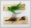 Glen Evans Squirrel Tail & Green Ghost Maine Tied Streamer Fly Pair