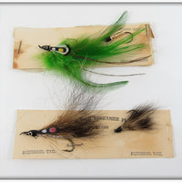 Glen Evans Squirrel Tail & Green Ghost Maine Tied Streamer Fly Pair