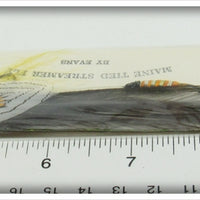 Glen Evans Grey Ghost Maine Tied Streamer Fly On Card