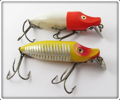 Heddon River Runt Spook Floater Pair: Yellow Shore & Red Head White