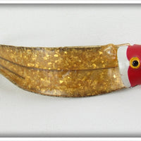 Vintage Airex Red Head Glitter Body Devil Dog Lure