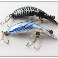 Heddon Tiny Tad Pair: Black Shore & Chrome Blue Scales