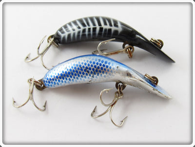 Heddon Tiny Tad Pair: Black Shore & Chrome Blue Scales