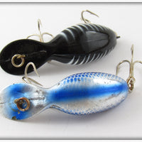 Heddon Tiny Tad Pair: Black Shore & Chrome Blue Scales