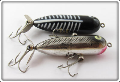 Heddon Baby Torpedo Pair: Black Shore & Chrome With Black Scales