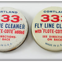 Vintage Cortland 333 Fly Line Cleaner Tin Pair 