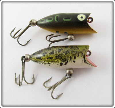 Heddon Tiny Lucky 13 Pair: Natural Leopard Frog & Bullfrog