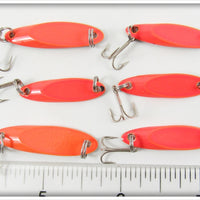 Acme Tackle Co Orange Katchmaster Lot Of Six Lures 