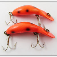 Heddon Orange With Black Spots Tiny Tad Pair