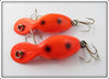 Heddon Orange With Black Spots Tiny Tad Pair